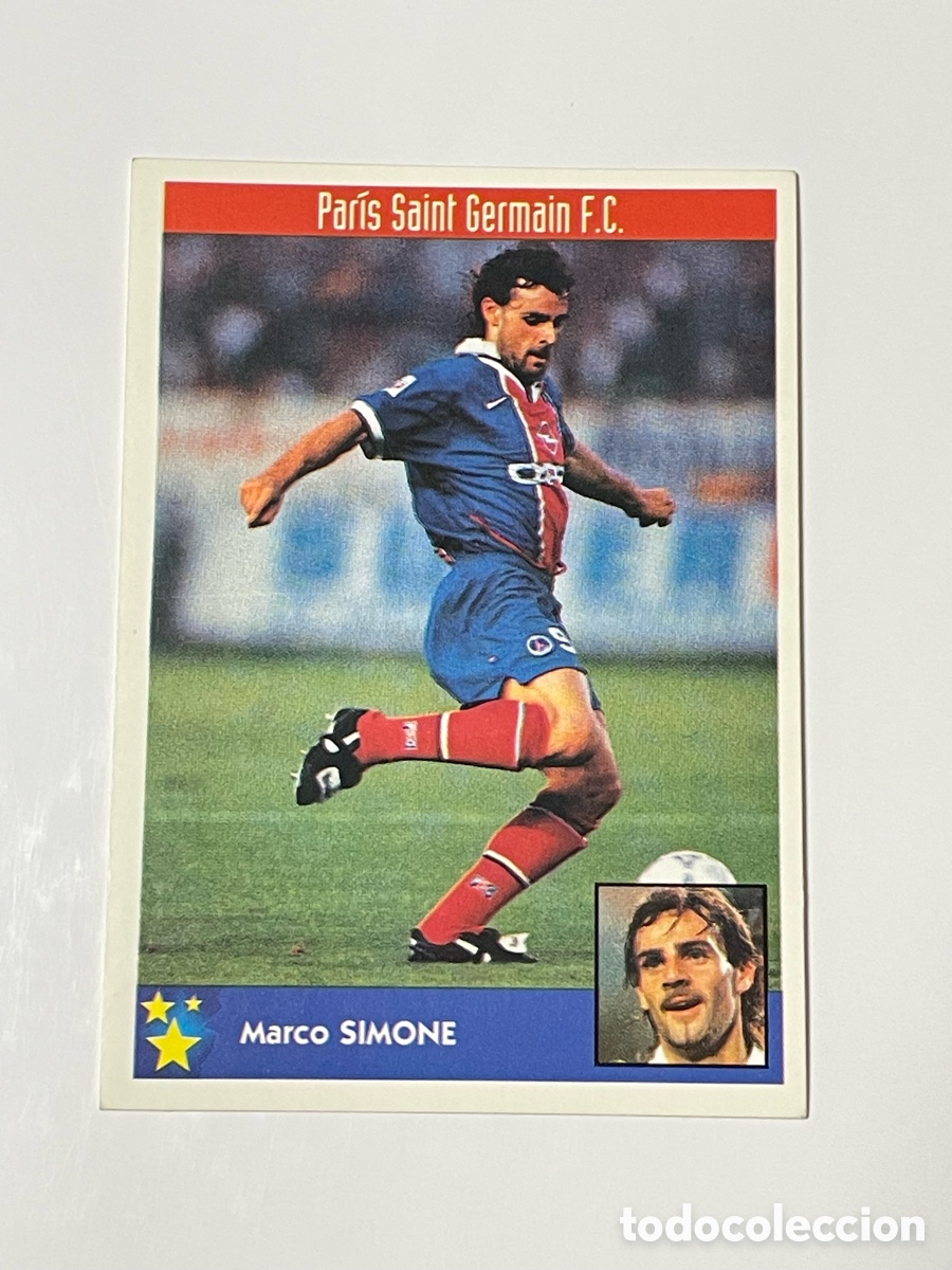 Cartes &agrave; collectionner de Football: Marco Simone Paris Saint Germain Panini Los mejores equipos de Europa 1997/98 #202