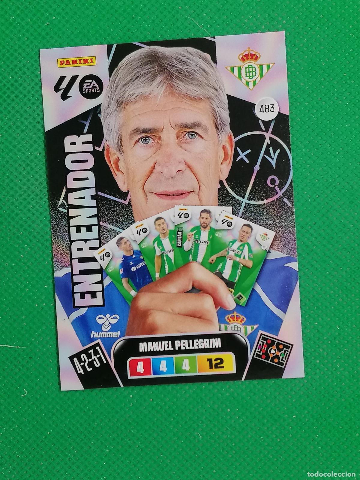 Figurine di Calcio: 483 MANUEL PELLEGRINI BETIS ENTRENADOR ⚽ LIGA ADRENALYN XL 2025 2026 25 26 ⚽