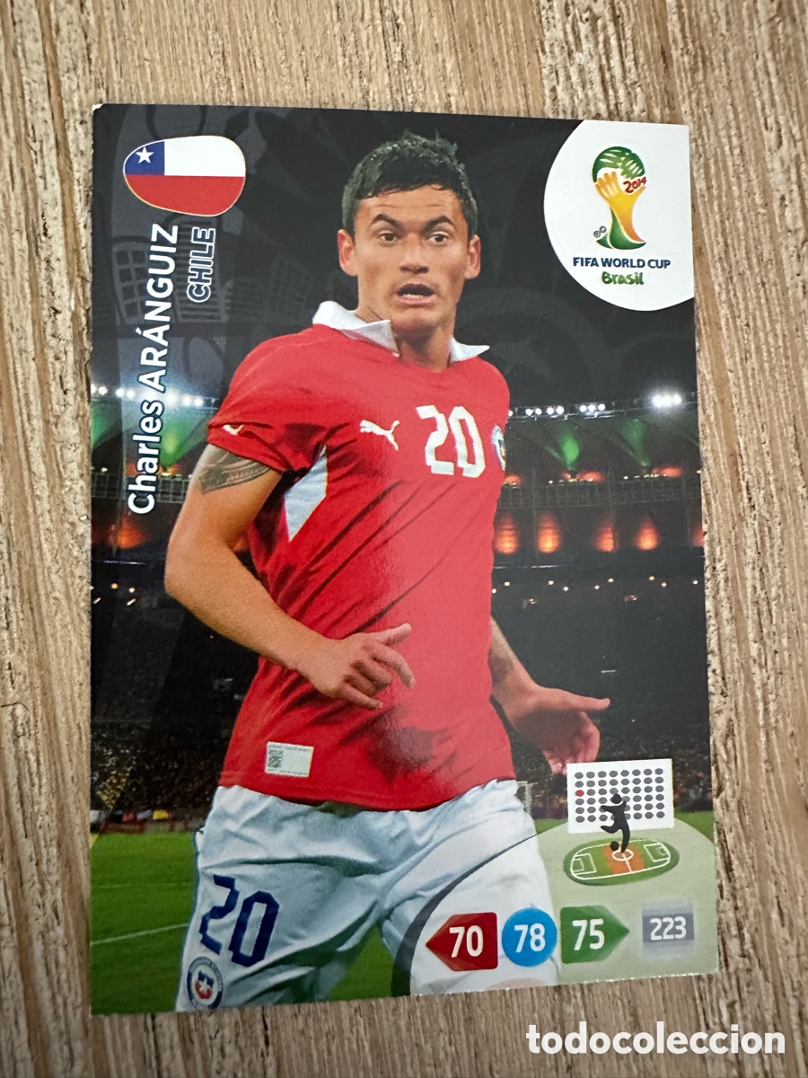 Fu&szlig;ball-Sticker: CHARLES ARANGUIZ CHILE ADRENALYN XL BRASIL 2014 WORLD CUP MUNDIAL FUTBOL 14