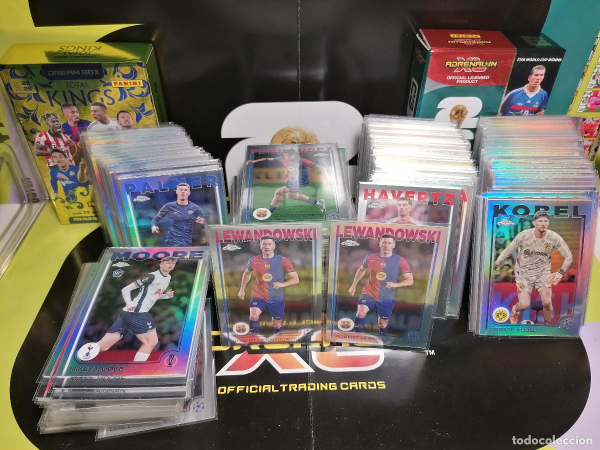 Cromos de F&uacute;tbol: COLECCION COMPLETA REFRACTOR + BASE ⚽ TOTAL 400 CARTAS ⚽ TOPPS CHROME UCC 24 25 2024 2025 ⚽