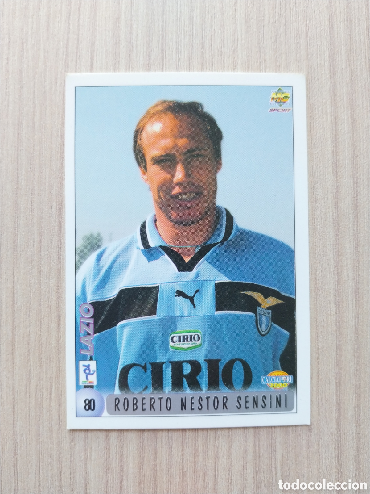 Cromos de F&uacute;tbol: ROBERTO NESTOR SENSINI GIUSEPPE FAVALLI N&deg; 80 CALCIATORI 1999 2000 99 00 LAZIO MUNDICROMO ITALIA