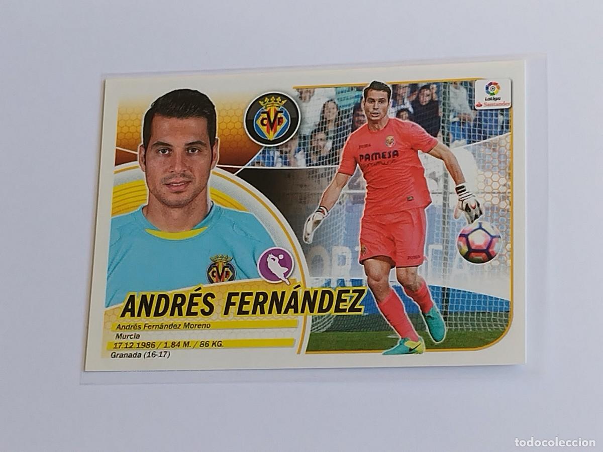 Cromos de F&uacute;tbol: ANDR&Eacute;S FERN&Aacute;NDEZ ERROR CORREGIDO N&ordm; 2 BIS VILLARREAL PANINI EDICIONES ESTE LA LIGA 2016 2017 16 17