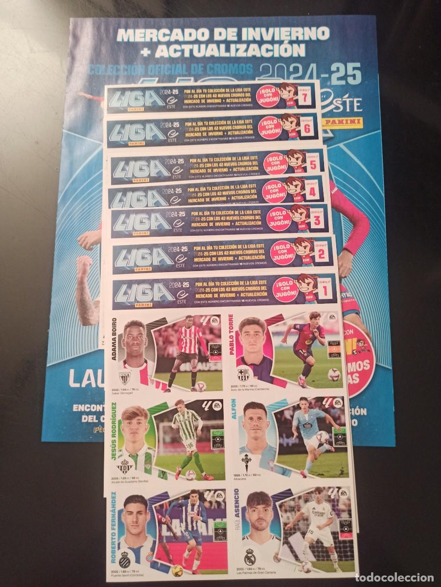 Cromos de F&uacute;tbol: CROMOS + HOJAS - MERCADO DE INVIERNO LIGA ESTE 2024 2025 - 24 25 - ACTUALIZACI&Oacute;N