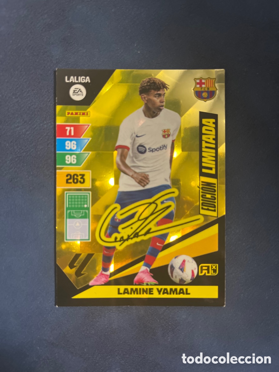 Fu&szlig;ball-Sticker: LAMINE YAMAL FIRMADA EDICION EDICION LIMITADA 23 24 PREMIUM 2023 2024 PANINI NUEVO UNIFICO ENVIO