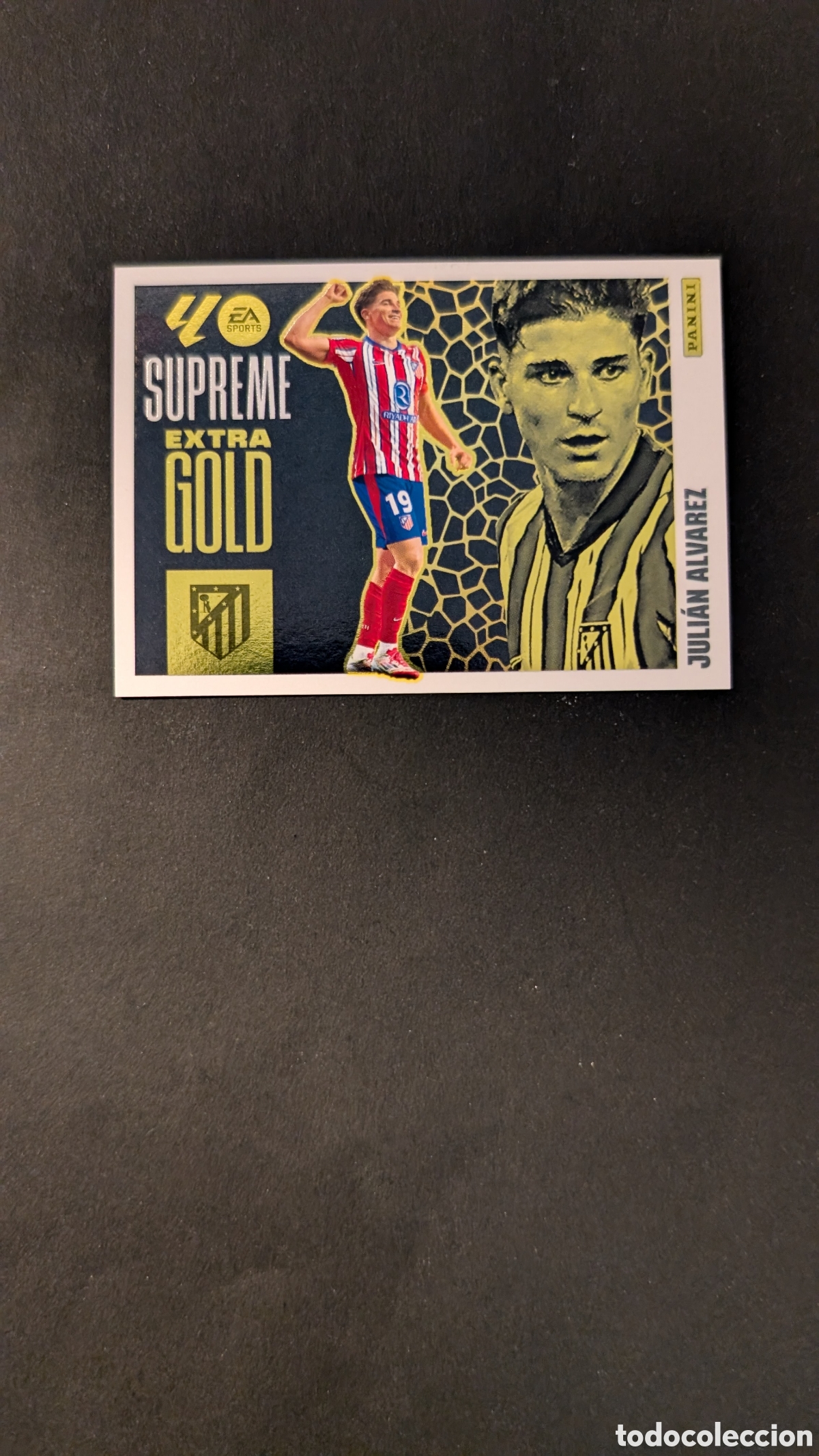 Cromos de F&uacute;tbol: JULIAN ALVAREZ SUPREME EXTRA GOLD LIGA ESTE 2025/26 25 26 NUNCA PEGADO SIN PEGAR