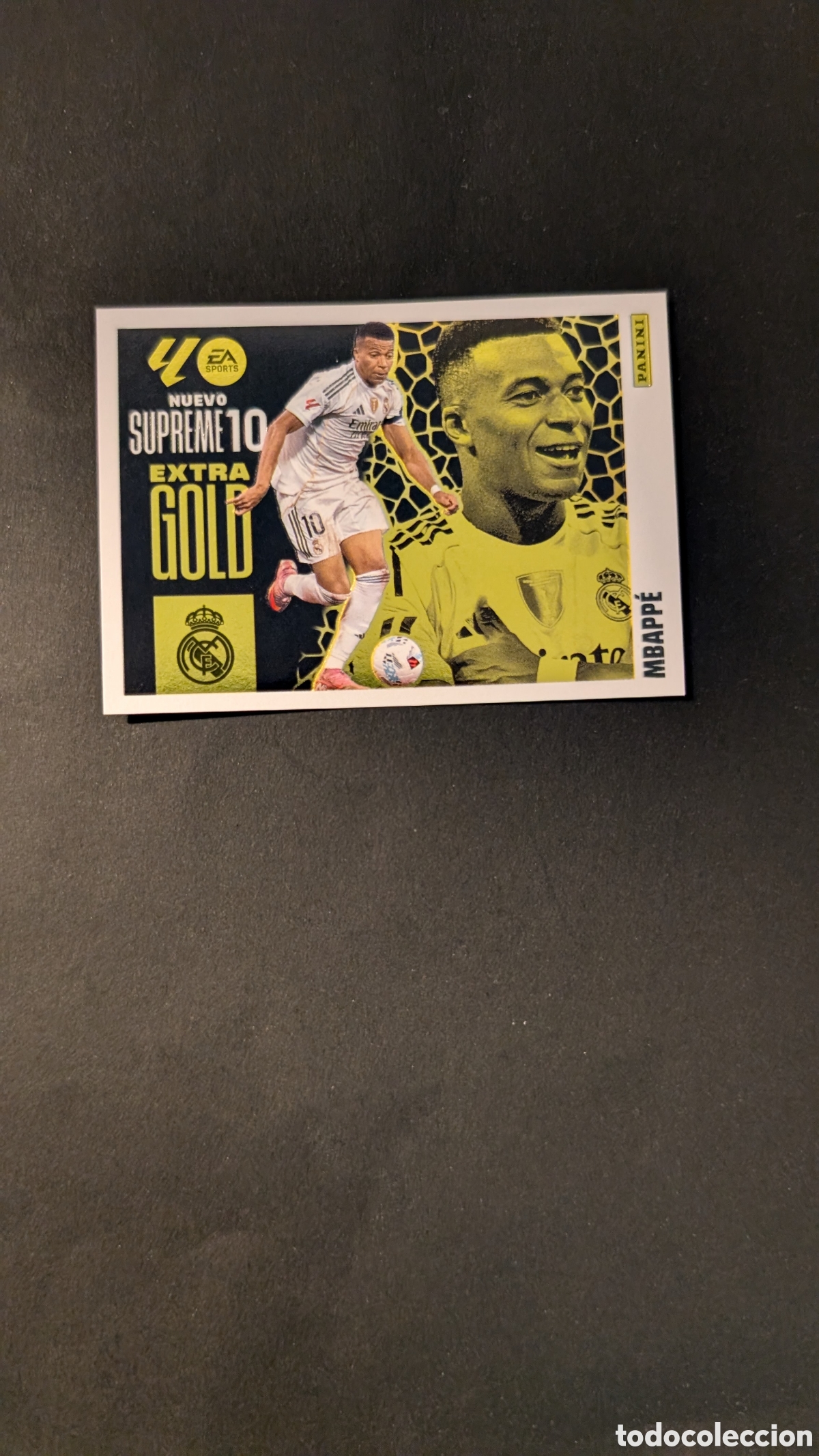 Cromos de F&uacute;tbol: MBAPPE REAL MADRID SUPREME 10 EXTRA GOLD LIGA ESTE 2025/26 25 26 NUNCA PEGADO SIN PEGAR