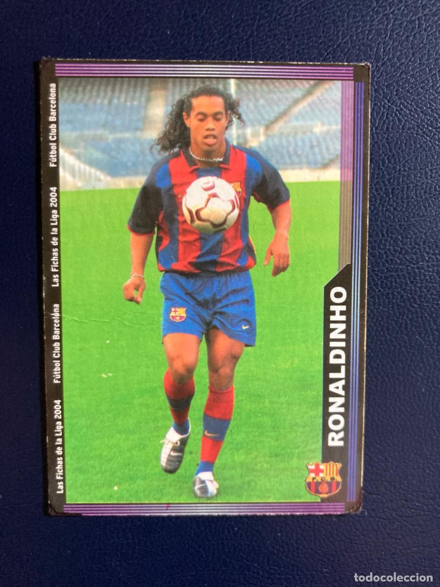 Cromos de F&uacute;tbol: 154 RONALDINHO F.C. BARCELONA, Liga 2003 2004 03 04 Mundicromo