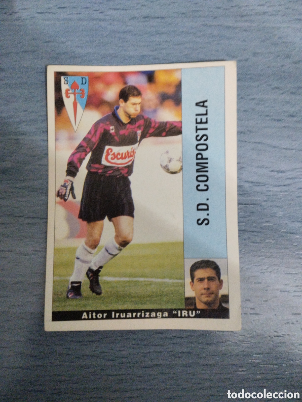 Cromos de F&uacute;tbol: Cromo Panini liga 95 96 baja iru compostela sin pegar