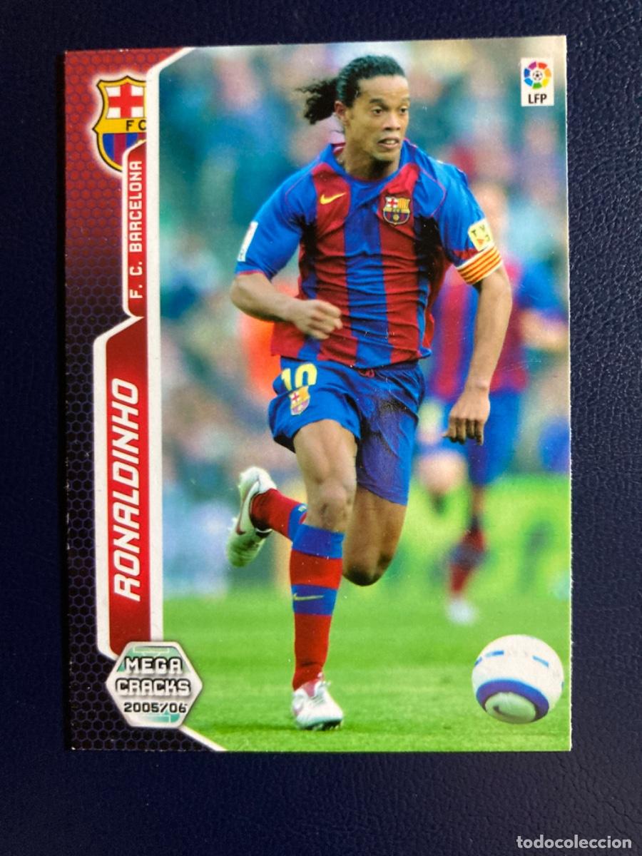 Cromos de F&uacute;tbol: RONALDINHO BARCELONA PANINI MEGACRACKS 05 06 LIGA 2005 2006