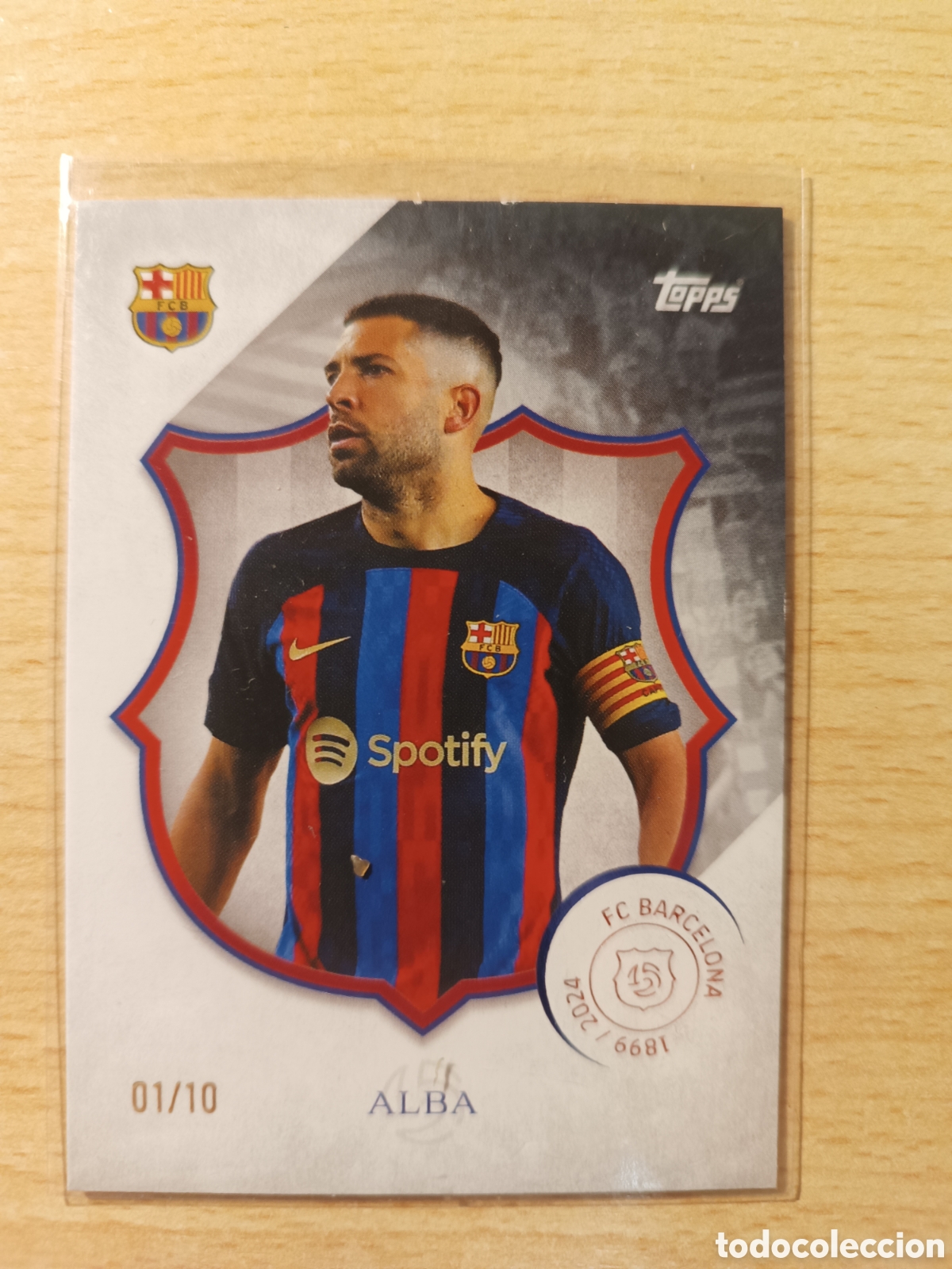 Cromos de F&uacute;tbol: JORDI ALBA /10 FC BARCELONA 125 ANIVERSARIO TOPPS NUMERADA 1/10 FIRST PRINT