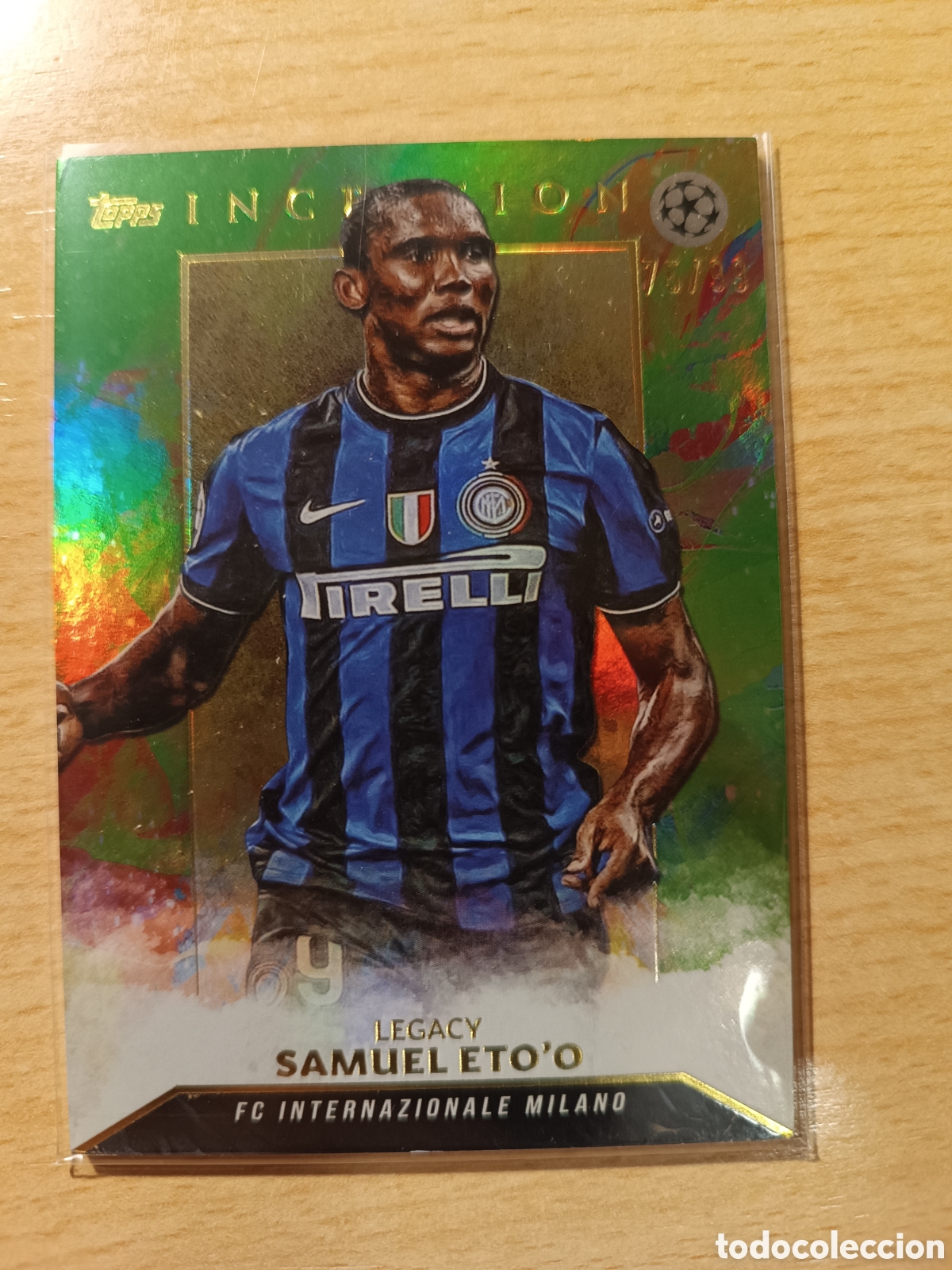 Cromos de F&uacute;tbol: SAMUEL ETO'O /99 TOPPS INCEPTION INTER DE MILAN NUMERADA 75/99