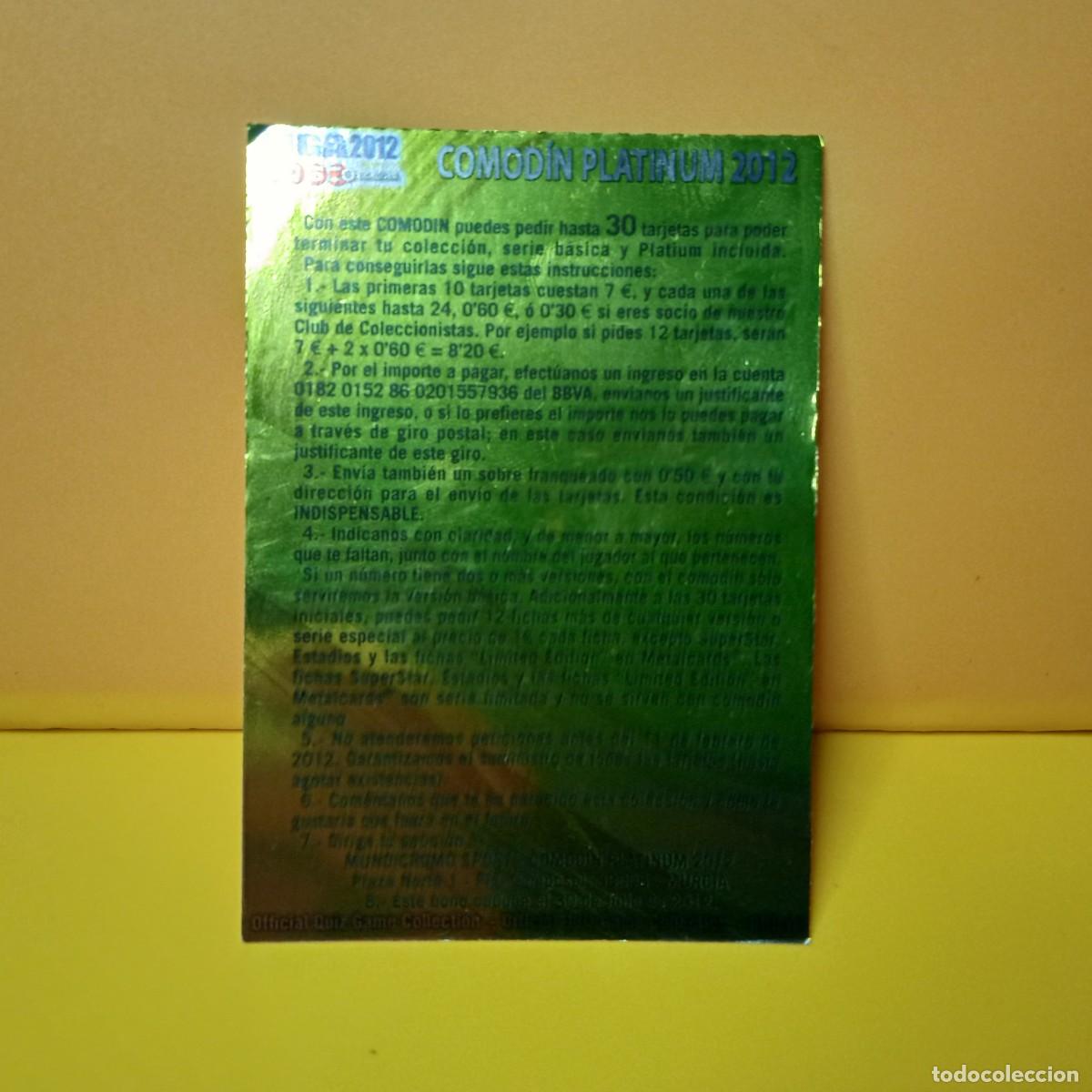 Cromos de F&uacute;tbol: MUNDICROMO 2011 2012 11 12 BRILLO LISO BONO, COMOD&Iacute;N PLATINUM 2012