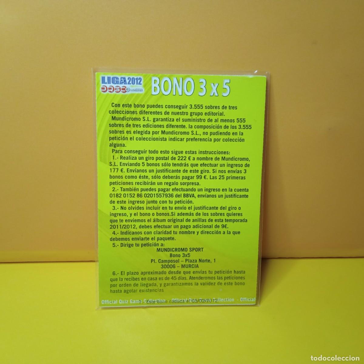 Cromos de F&uacute;tbol: MUNDICROMO 2011 2012 11 12 BONO 3X5, COMOD&Iacute;N 2012