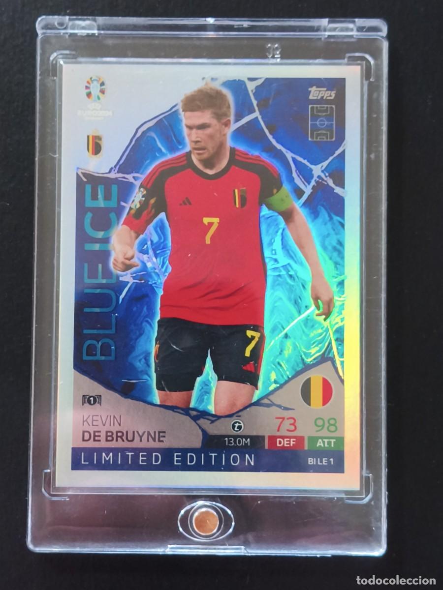 Cromos de F&uacute;tbol: Kevin de Bruyne Blue Ice Limited Edition - Topps Euro 2024 - B&eacute;lgica