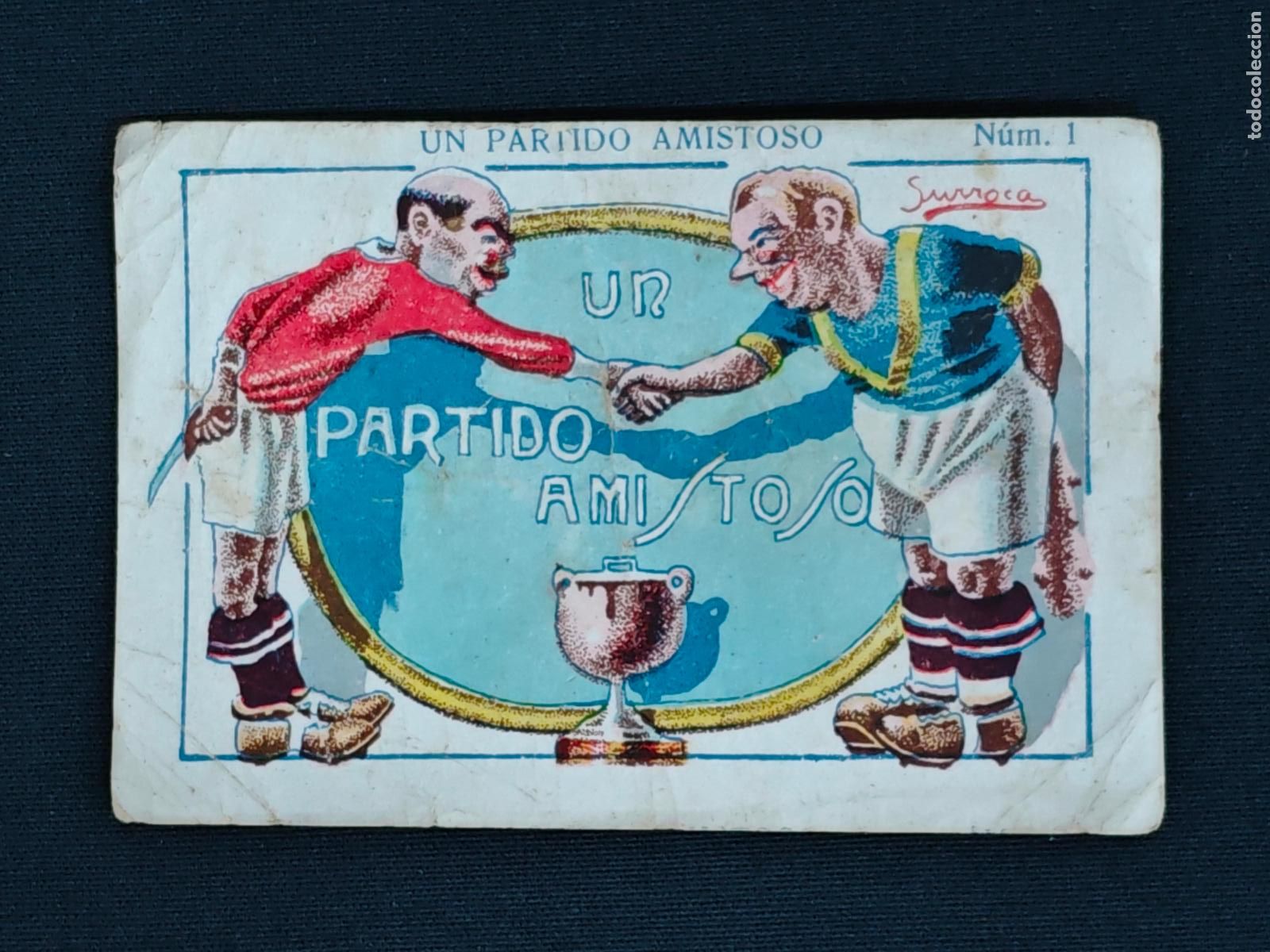 Cromos de F&uacute;tbol: CROMO - UN PARTIDO AMISTOSO - N&ordm; 1 - AMATLLER