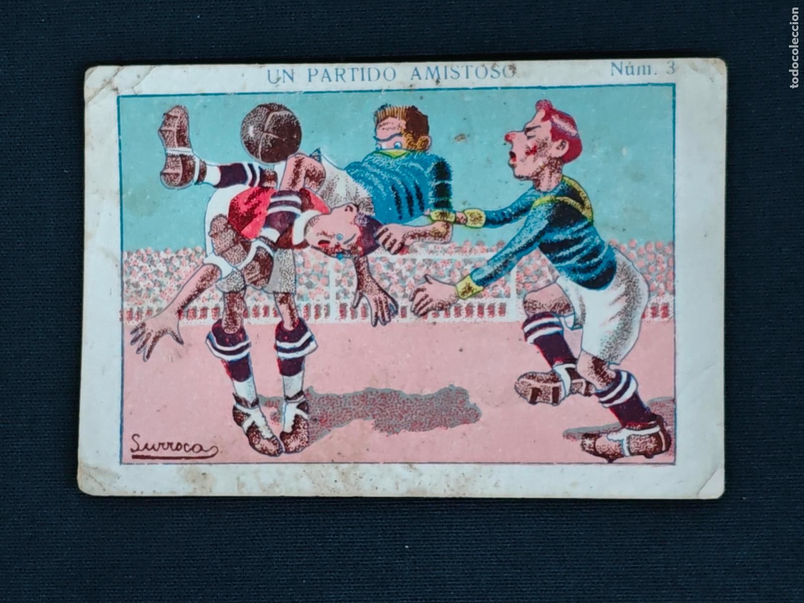 Cromos de F&uacute;tbol: CROMO - UN PARTIDO AMISTOSO - N&ordm; 3 - AMATLLER