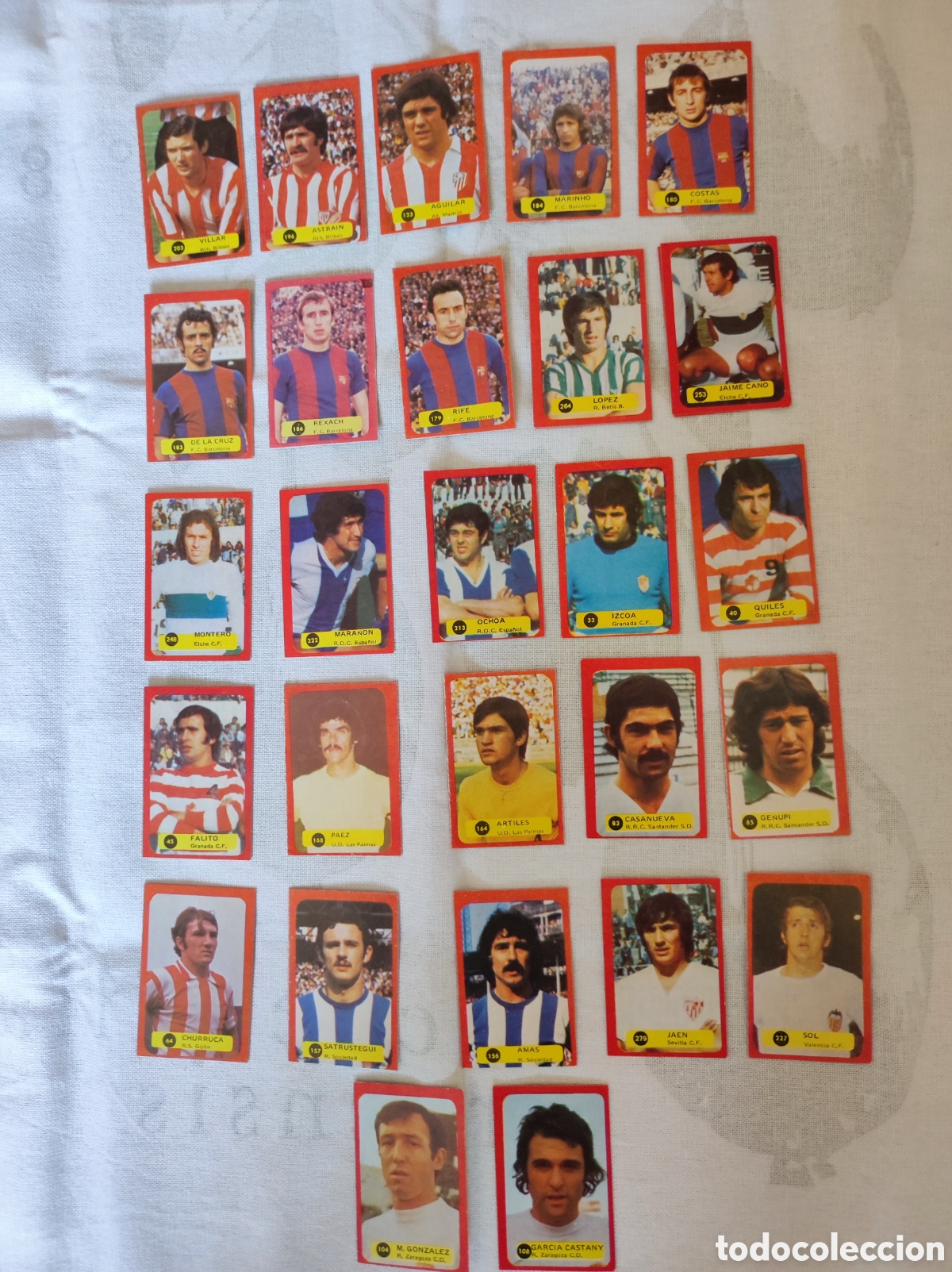 Cartes &agrave; collectionner de Football: LOTE CROMOS DE FUTBOL GRAFIMUR SOLANO LIGA 1975 1976