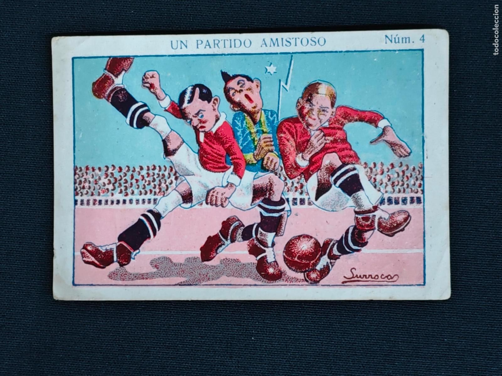 Cromos de F&uacute;tbol: CROMO - UN PARTIDO AMISTOSO - N&ordm; 4 - AMATLLER