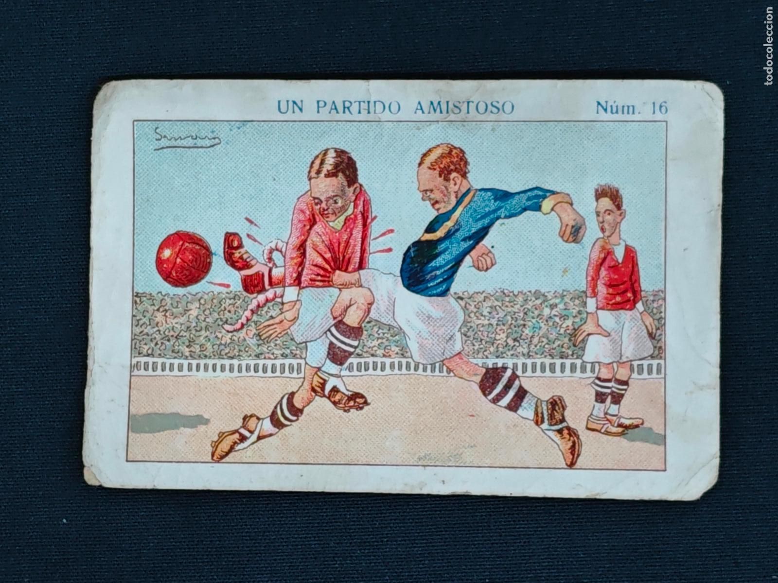 Cromos de F&uacute;tbol: CROMO - UN PARTIDO AMISTOSO - N&ordm; 16 - AMATLLER