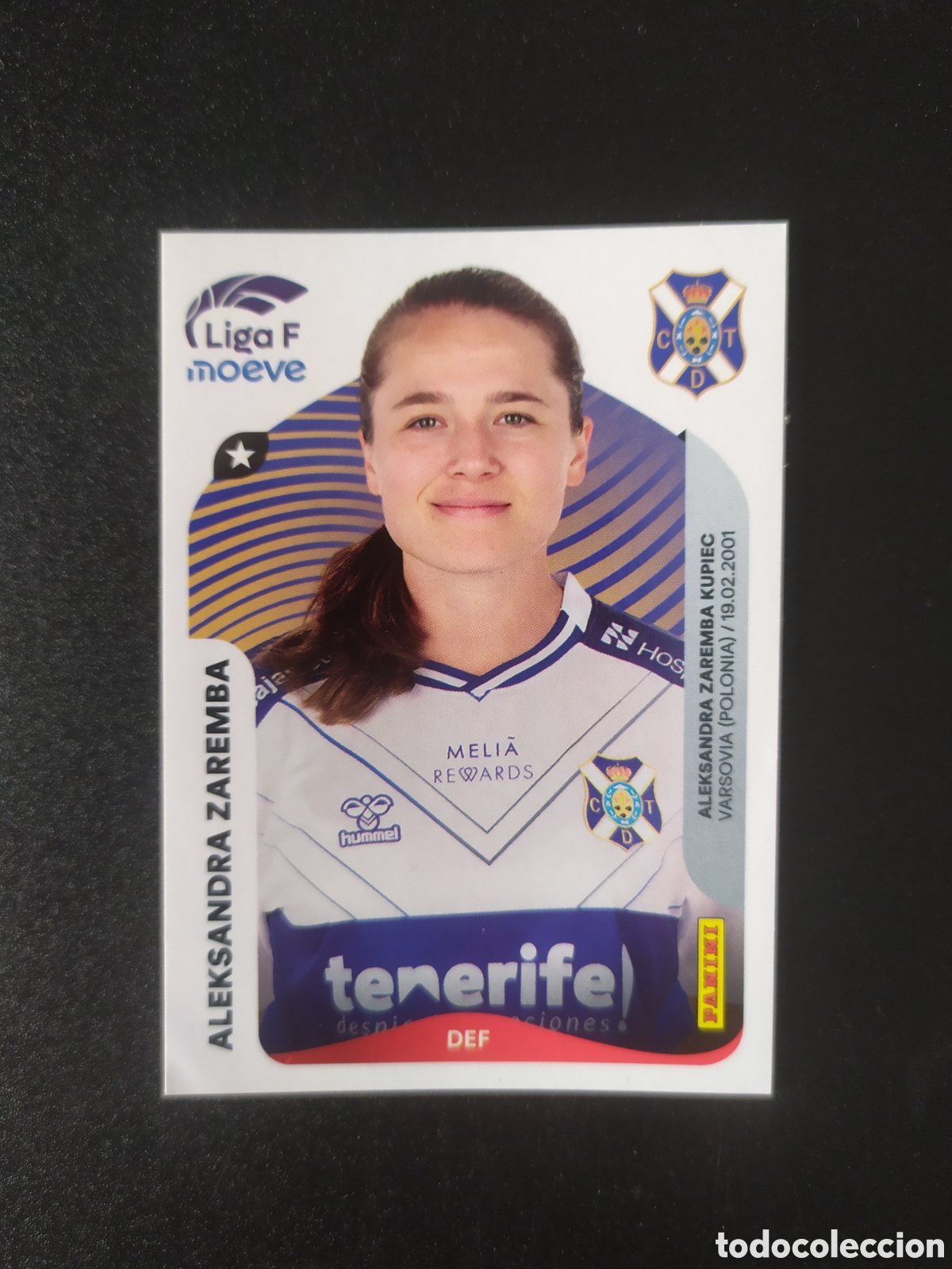 Cartes &agrave; collectionner de Football: LIGA FEMENINA F MOEVE 2025 2026 25 26 panini Zaremba n&deg; 107 Tenerife