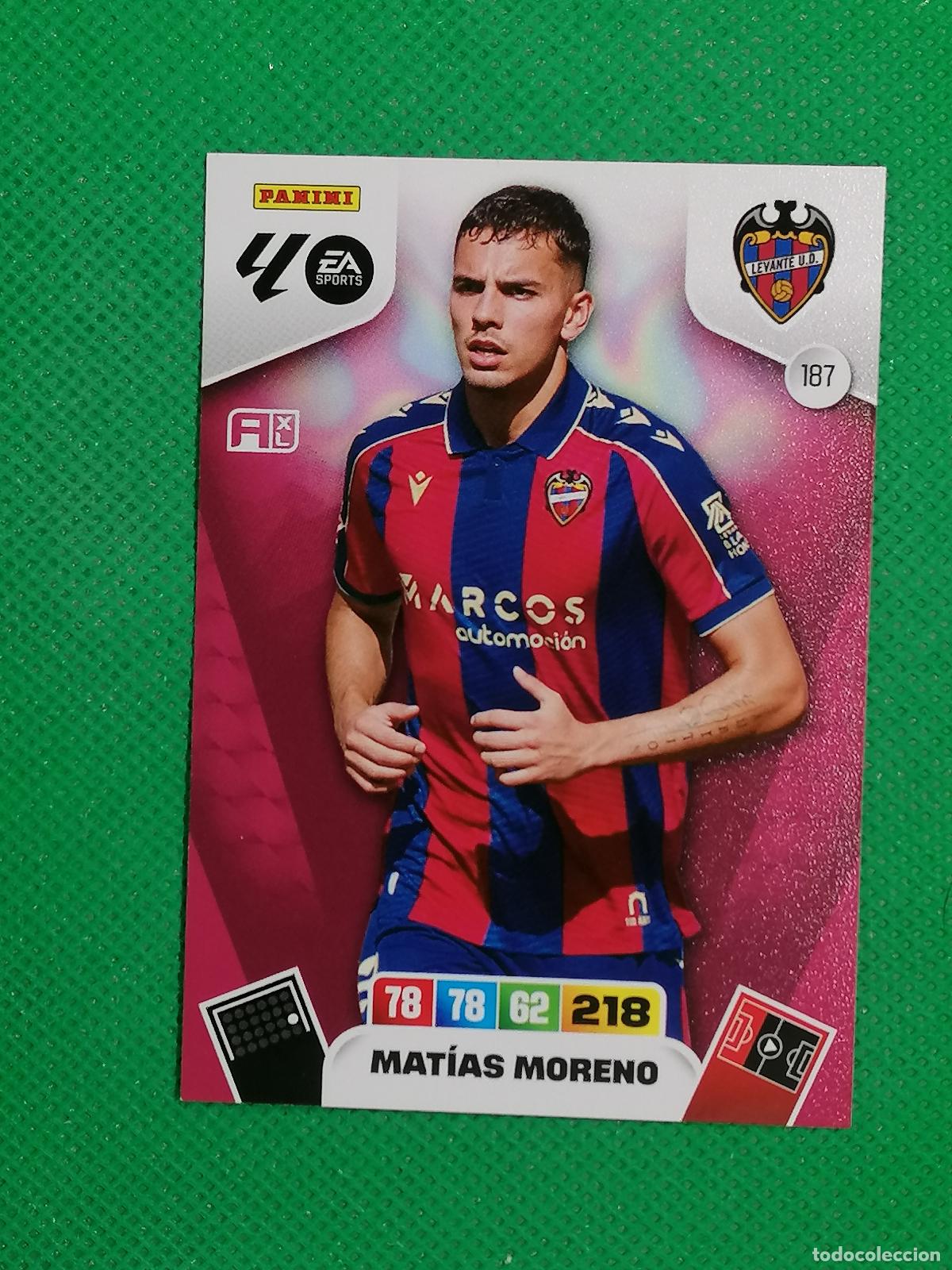 Cromos de F&uacute;tbol: 187 MATIAS MORENO LEVANTE ⚽ LIGA ADRENALYN XL 2025 2026 25 26 ⚽