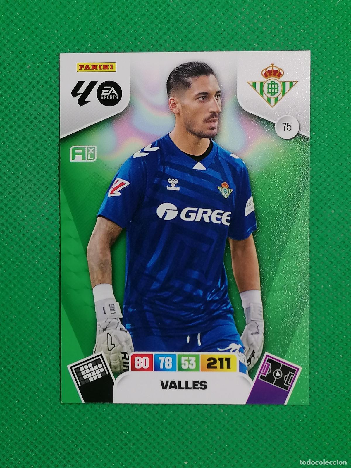 Cromos de F&uacute;tbol: 75 VALLES BETIS ⚽ LIGA ADRENALYN XL 2025 2026 25 26 ⚽