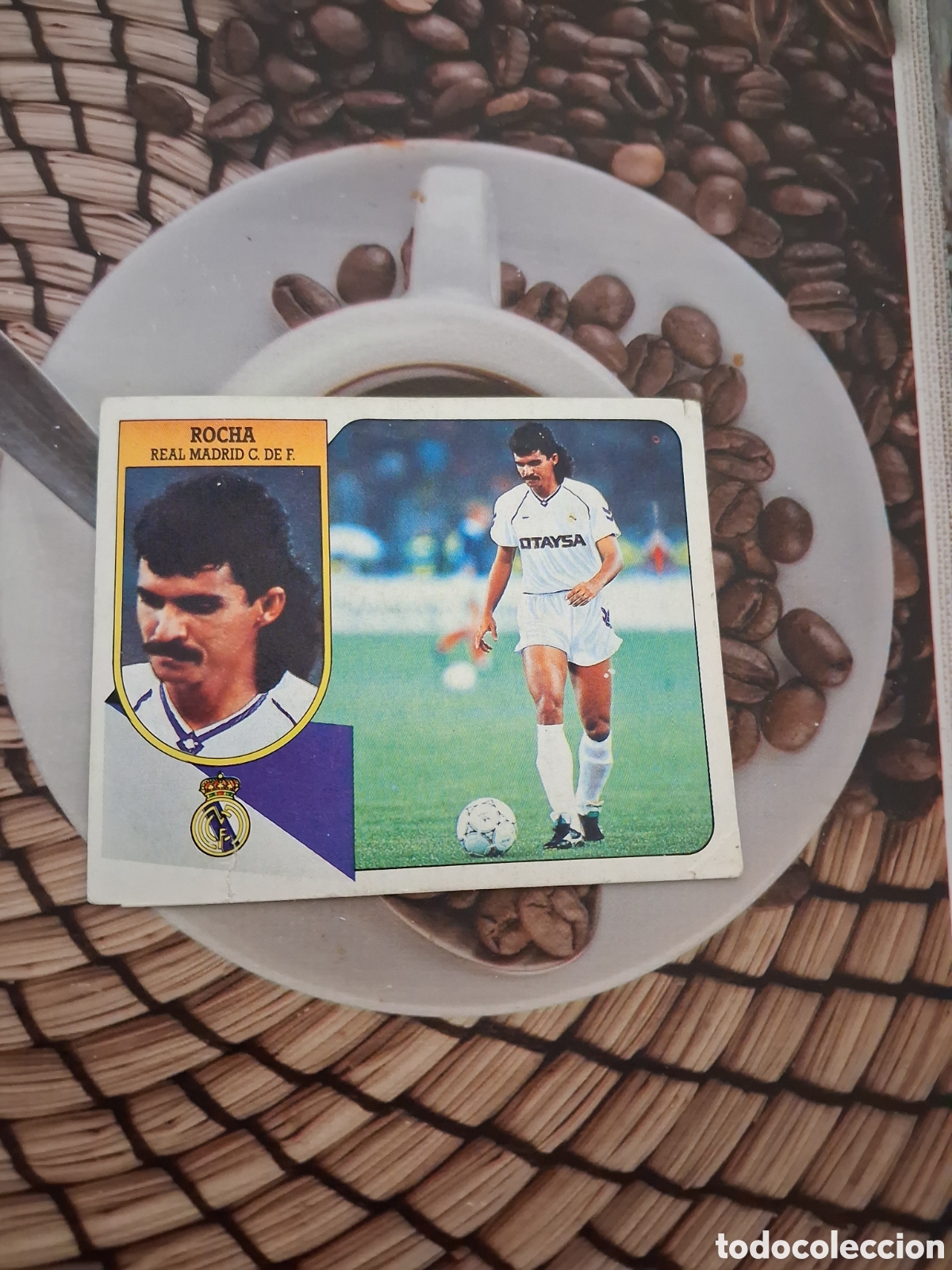 Cromos de F&uacute;tbol: Liga este 91 92 rocha coloca del Real Madrid recuperado del &aacute;lbum de cart&oacute;n ver fotos