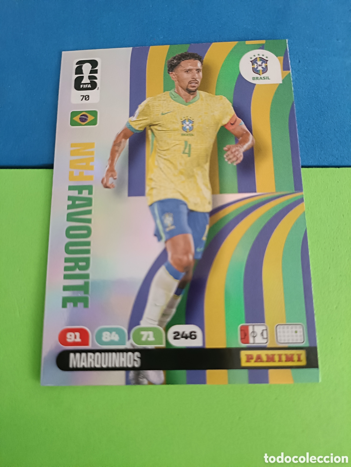 Cromos de F&uacute;tbol: Adrenalyn XL Fifa World cup 2026 mundial - Fan Favourite 70 Marquinhos