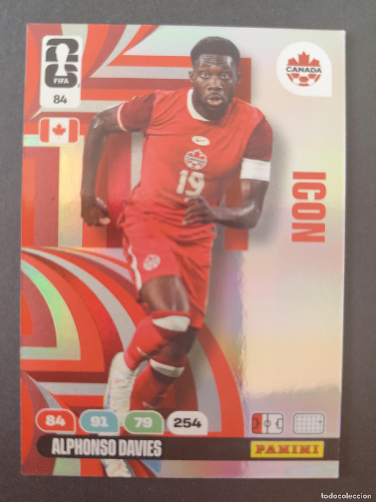 Cromos de F&uacute;tbol: 84 ALPHONSO DAVIES ICON CANAD&Aacute; ADRENALYN MUNDIAL FIFA WORLD CUP 2026 PANINI