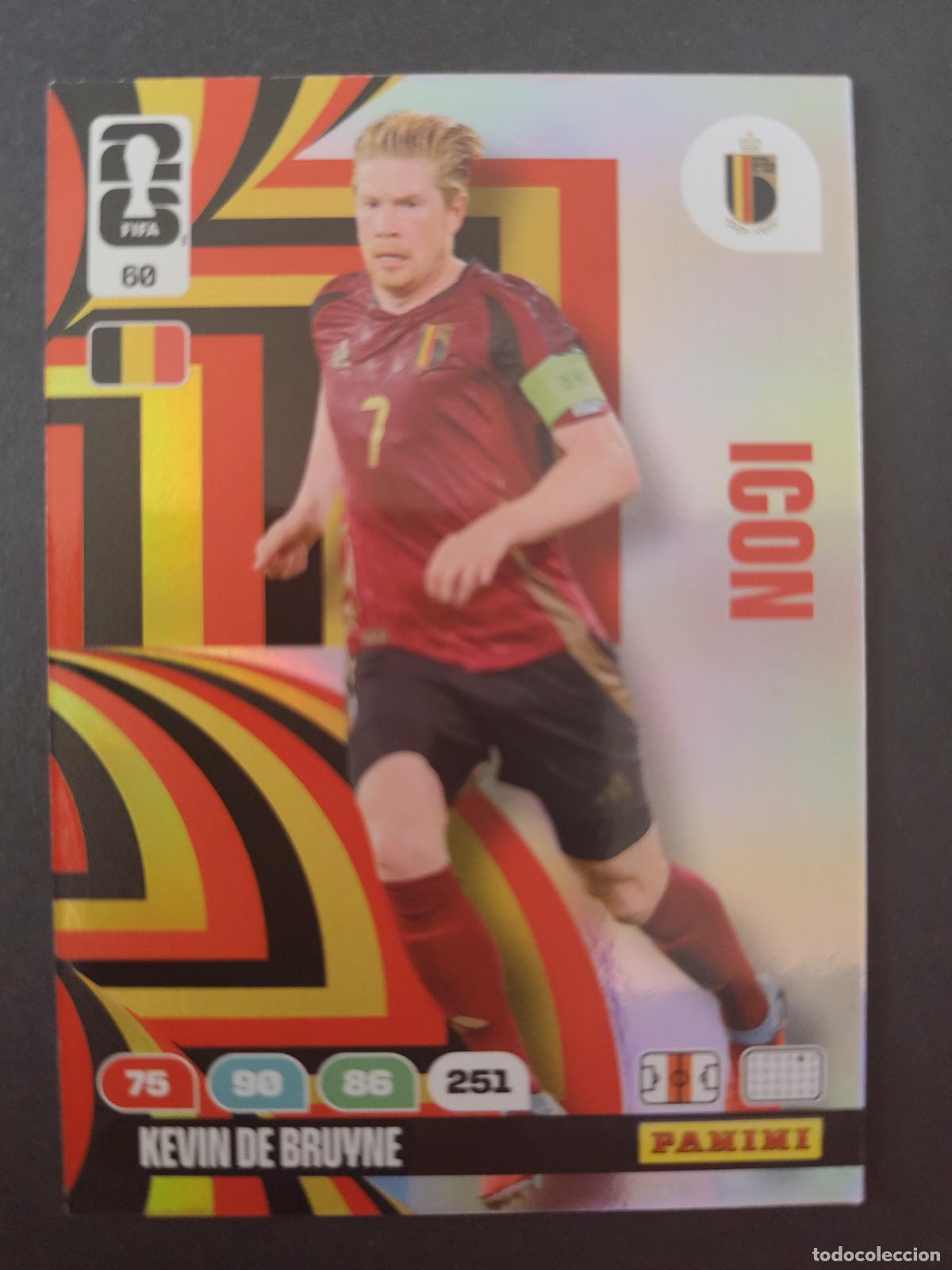 Cromos de F&uacute;tbol: 60 KEVIN DE BRUYNE ICON B&Eacute;LGICA ADRENALYN MUNDIAL FIFA WORLD CUP 2026 PANINI
