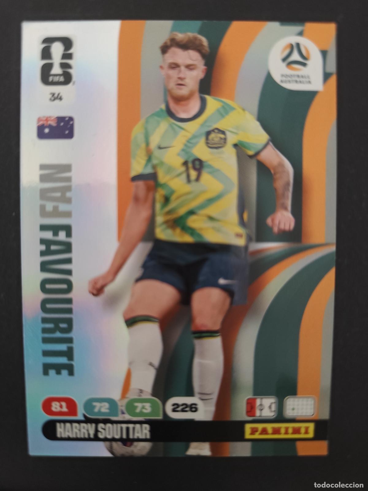 Cromos de F&uacute;tbol: 34 HARRY SOUTTAR AUSTRALIA FAN FAVOURITE ADRENALYN MUNDIAL FIFA WORLD CUP 2026 PANINI