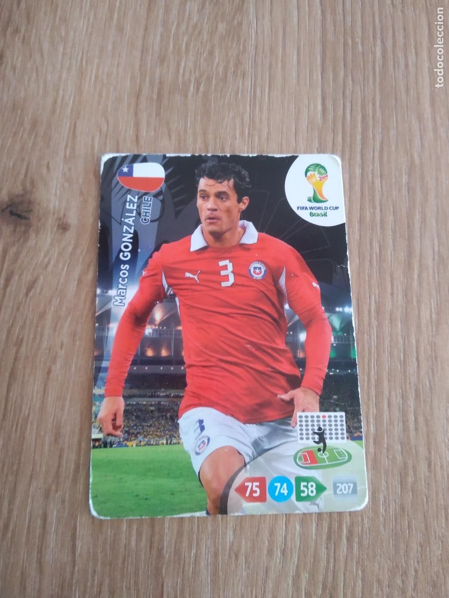 Cromos de F&uacute;tbol: MARCOS GONZALEZ CHILE CROMO FUTBOL PANINI ADRENALYN MUNDIAL 2014 WORLD CUP COPA DEL MUNDO
