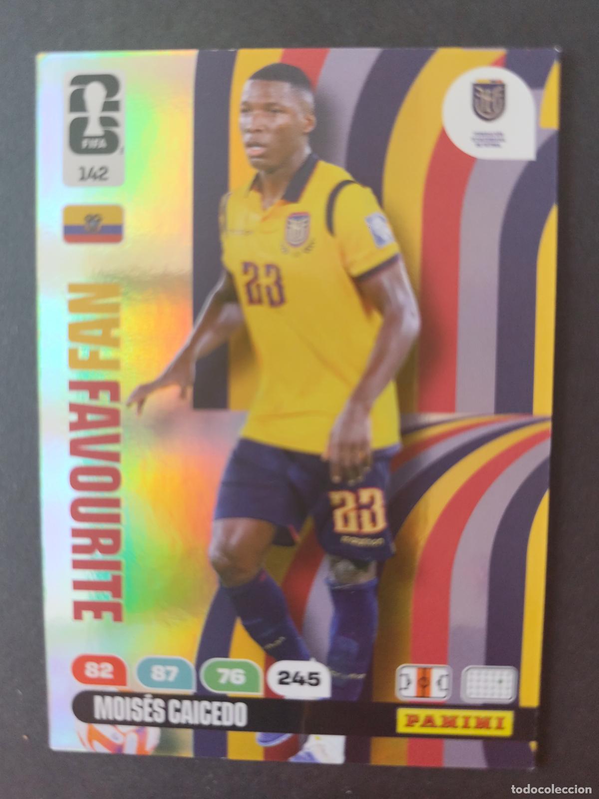 Cromos de F&uacute;tbol: 142 MOIS&Eacute;S CAICEDO FAN FAVOURITE ECUADOR ADRENALYN MUNDIAL FIFA WORLD CUP 2026 PANINI