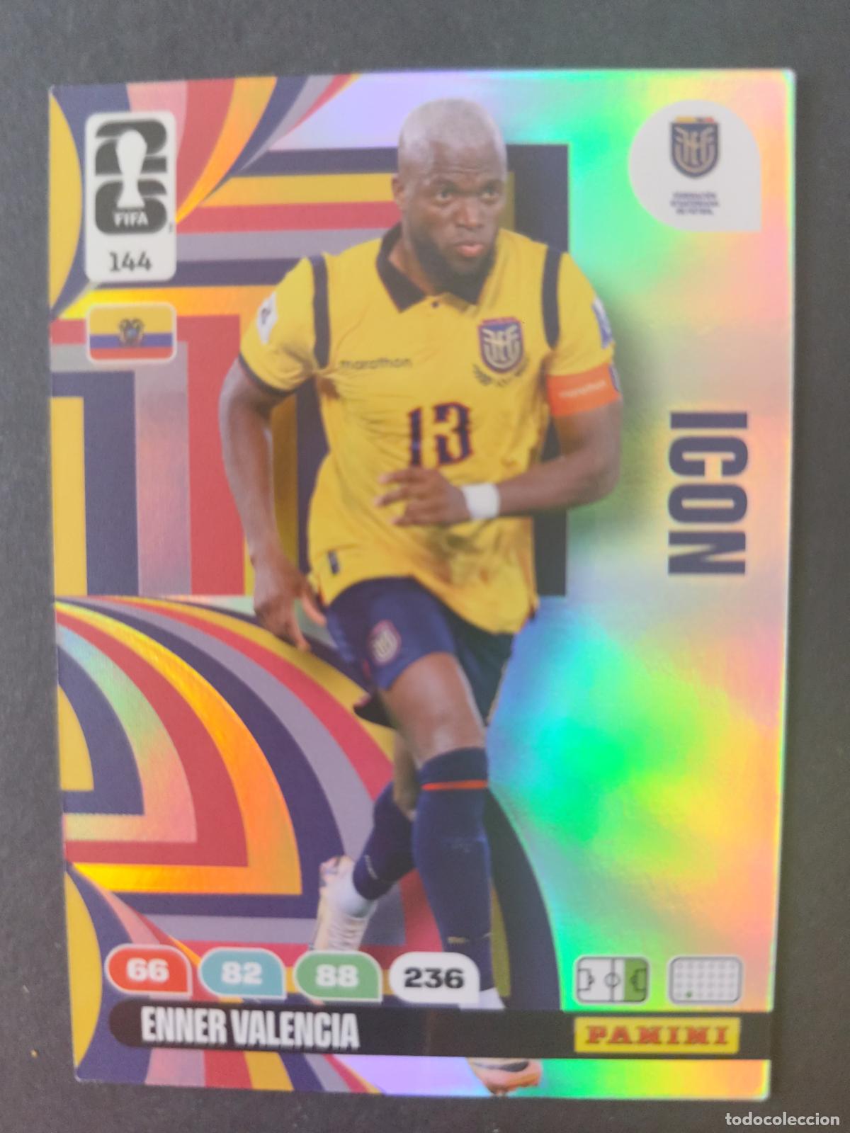 Cromos de F&uacute;tbol: 144 ENNER VALENCIA ICON ECUADOR ADRENALYN MUNDIAL FIFA WORLD CUP 2026 PANINI