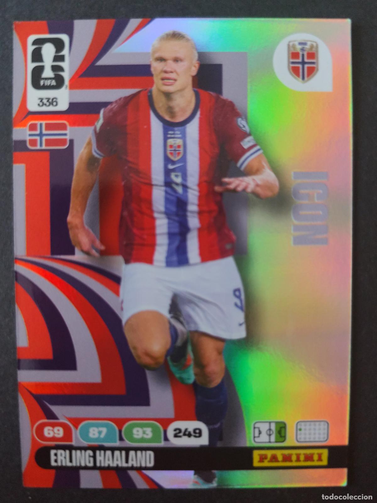 Fu&szlig;ball-Sticker: 336 ERLING HAALAND ICON NORUEGA ADRENALYN MUNDIAL FIFA WORLD CUP 2026 PANINI