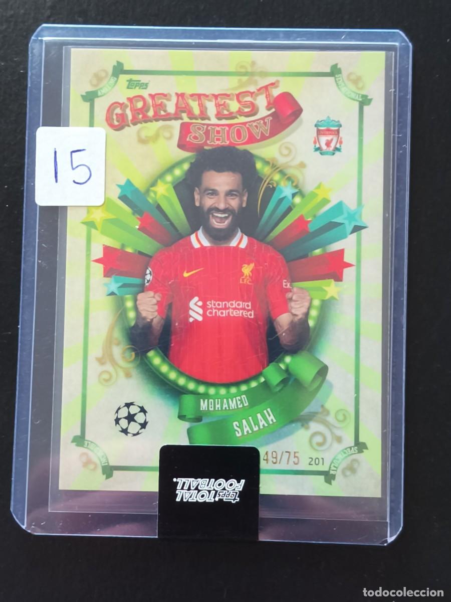 Figurine di Calcio: Mohamed Salah 49/75 - Topps Total Football 2024/25 - Set Greatest Show - Liverpool FC