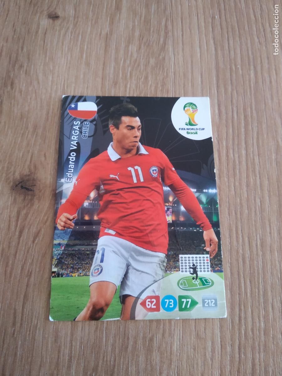 Fu&szlig;ball-Sticker: EDUARDO VARGAS CHILE CROMO FUTBOL PANINI ADRENALYN MUNDIAL 2014 WORLD CUP COPA DEL MUNDO