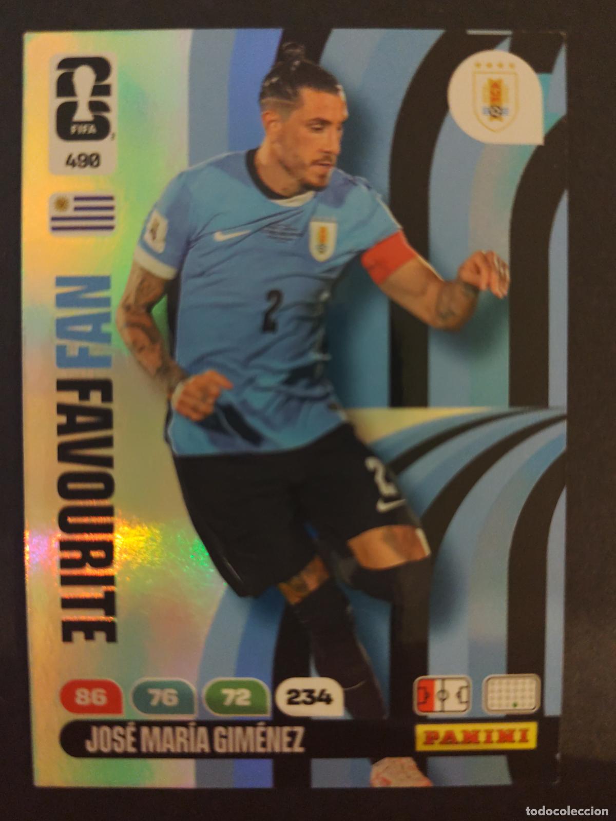 Fu&szlig;ball-Sticker: 490 JOS&Eacute; MAR&Iacute;A GIM&Eacute;NEZ FAN FAVOURITE URUGUAY ADRENALYN MUNDIAL FIFA WORLD CUP 2026 PANINI