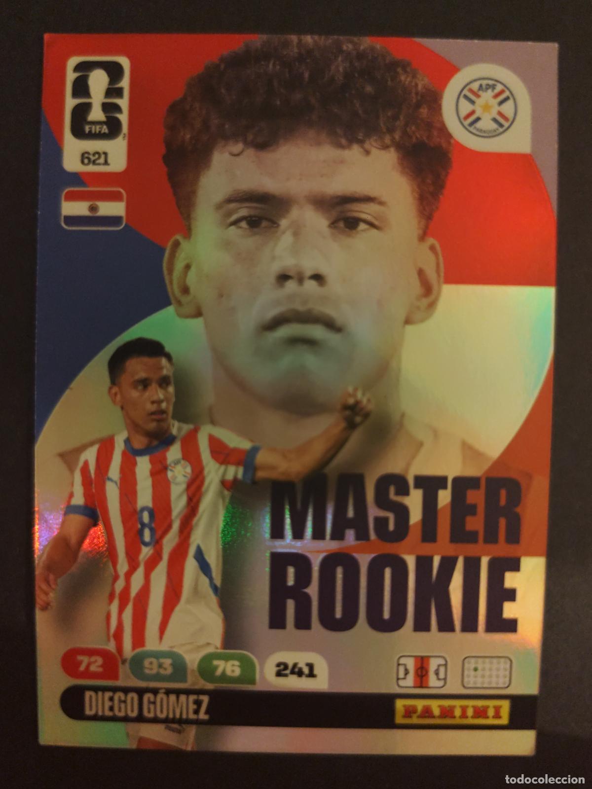 Figurine di Calcio: 621 DIEGO G&Oacute;MEZ PARAGUAY MASTER ROOKIE ADRENALYN MUNDIAL FIFA WORLD CUP 2026 PANINI
