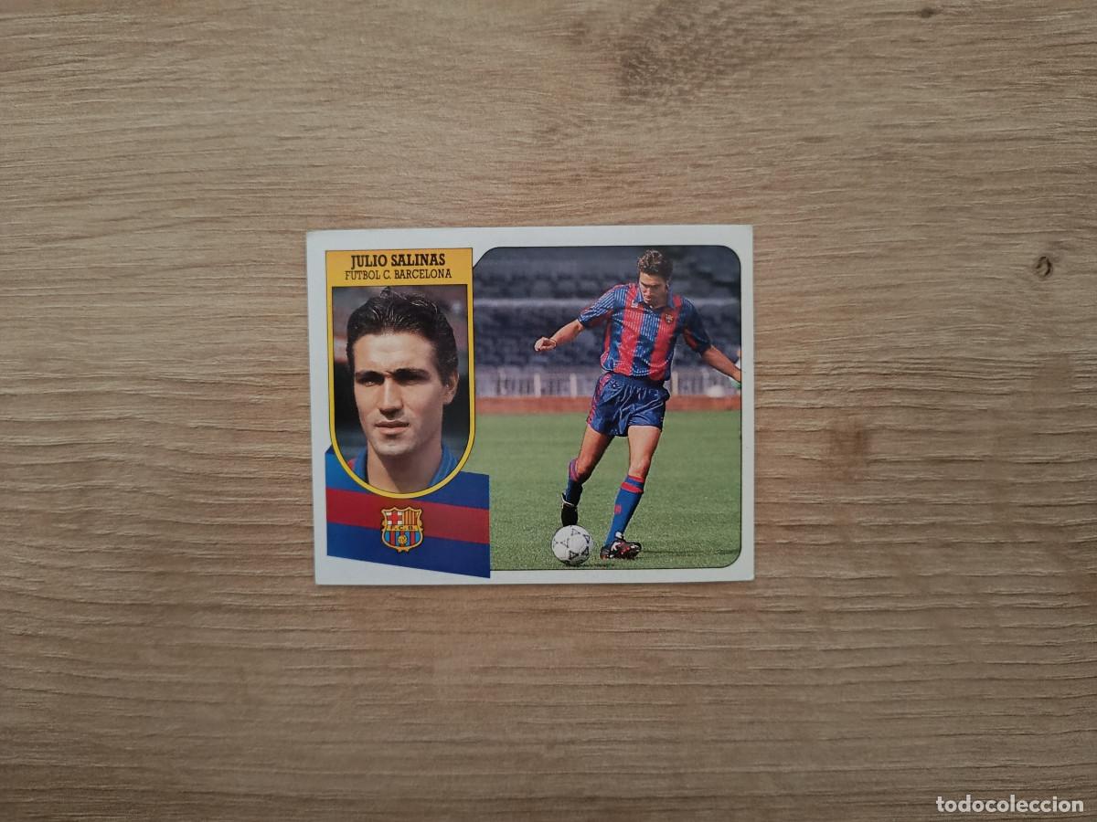 Figurine di Calcio: CROMO DE FUTBOL LIGA ESTE JULIO SALINAS BARCELONA SIN PEGAR NUNCA PEGADO 91 92 1991 1992 D426