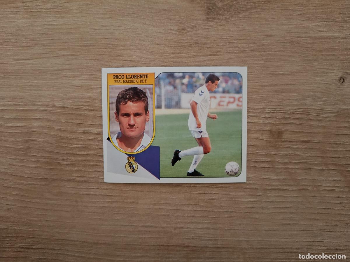 Cartes &agrave; collectionner de Football: CROMO DE FUTBOL LIGA ESTE PACO LLORENTE REAL MADRID SIN PEGAR NUNCA PEGADO 91 92 1991 1992 D426