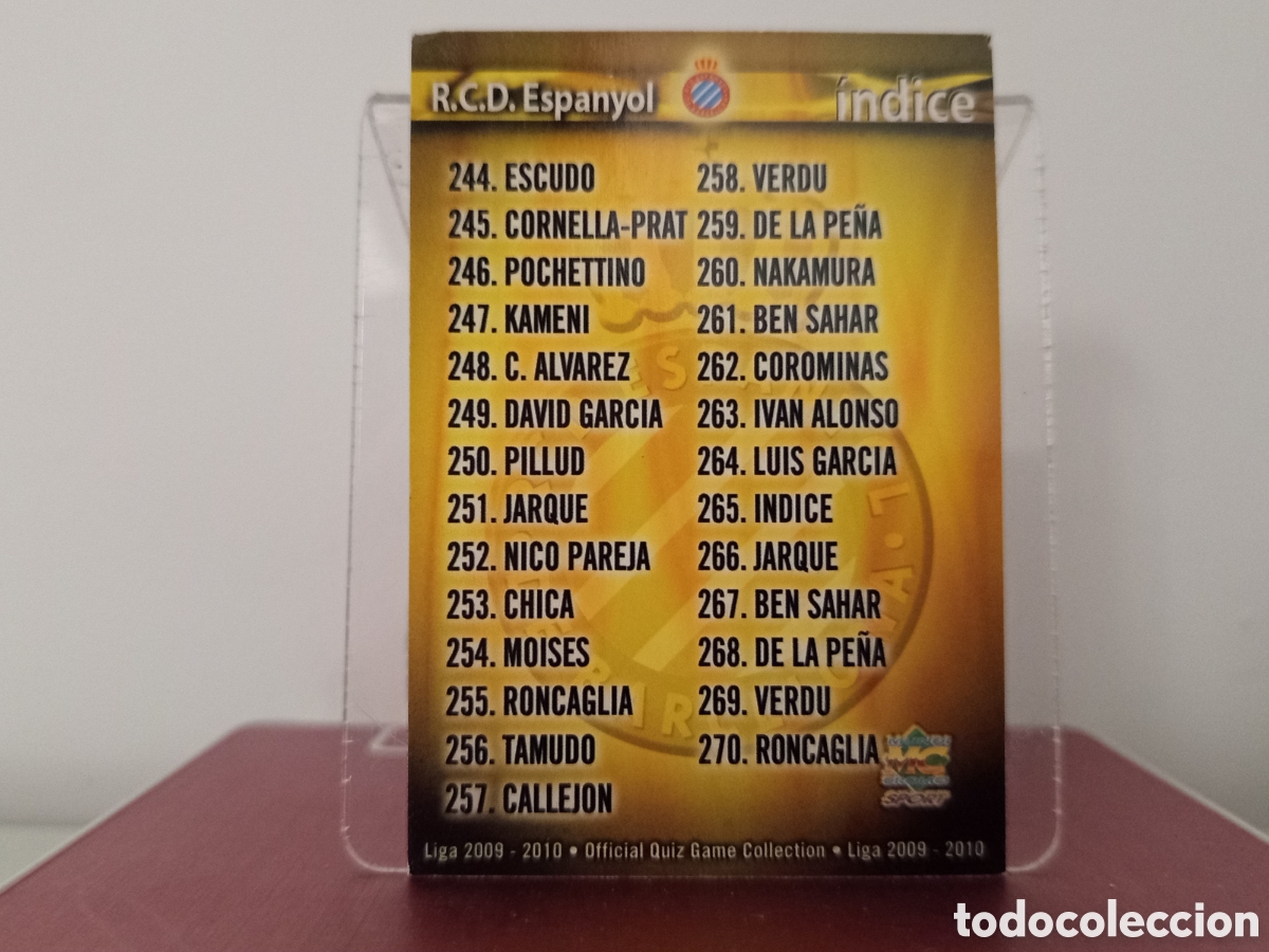 Figurine di Calcio: ❇️ CROMO ⚽ &Iacute;NDICE ESPA&Ntilde;OL FICHAS LIGA QUIZ COLLECTION MUNDICROMO ❇️