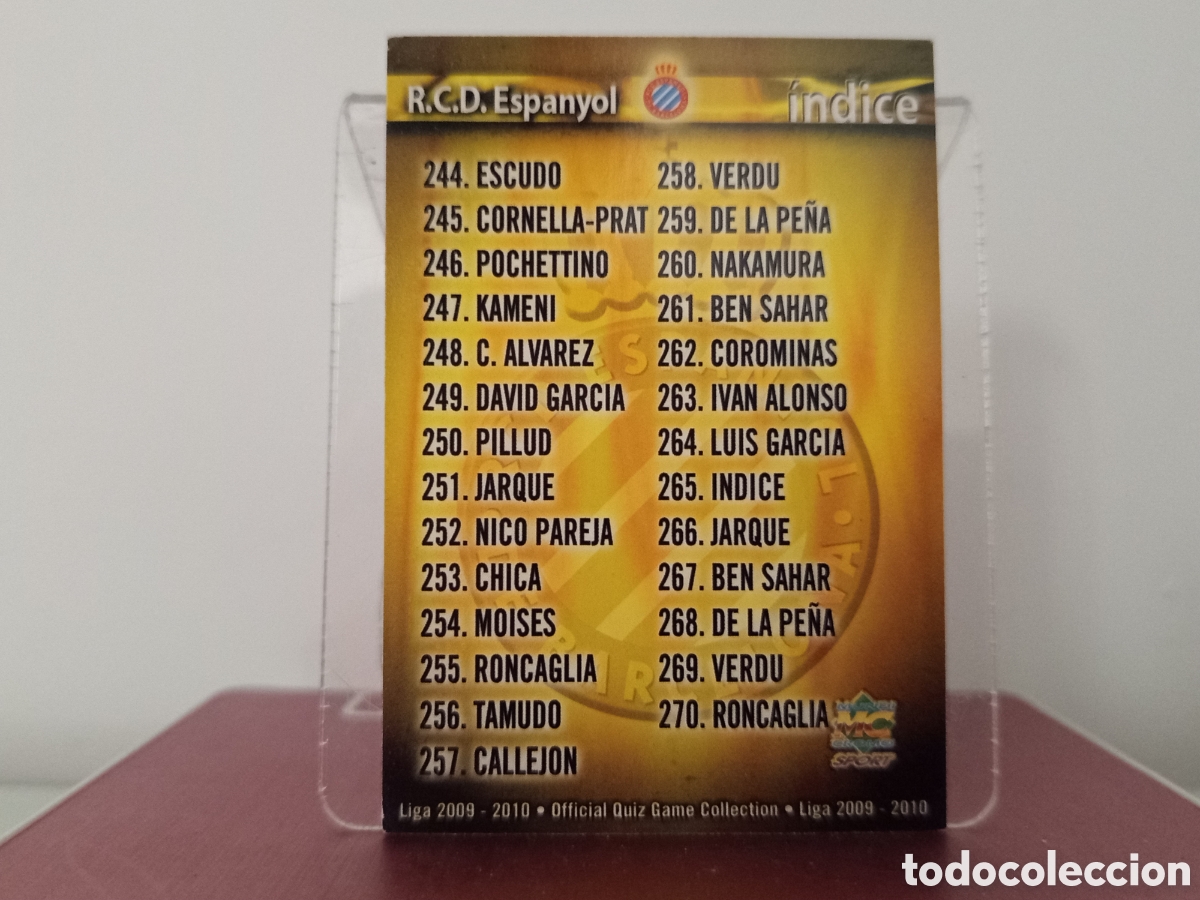 Figurine di Calcio: ❇️ CROMO ⚽ &Iacute;NDICE ESPA&Ntilde;OL FICHAS LIGA QUIZ COLLECTION MUNDICROMO ❇️