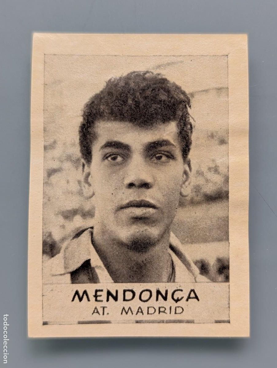 Cromos de F&uacute;tbol: DIFICIL CROMO ORIGINAL VERY RARE CAR MENDON&Ccedil;A ATLETICO MADRID 1960 JORNADA DEPORTIVA FOOTBALL FUTBOL