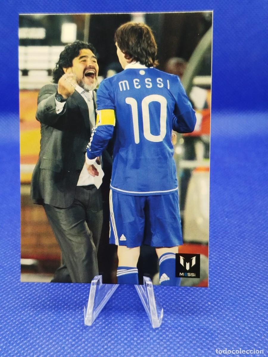 Cromos de F&uacute;tbol: #48 LIONEL MESSI & DIEGO MARADONA 2013 ICONS OFFICIAL MESSI CARD COLECTION ARGENTINA