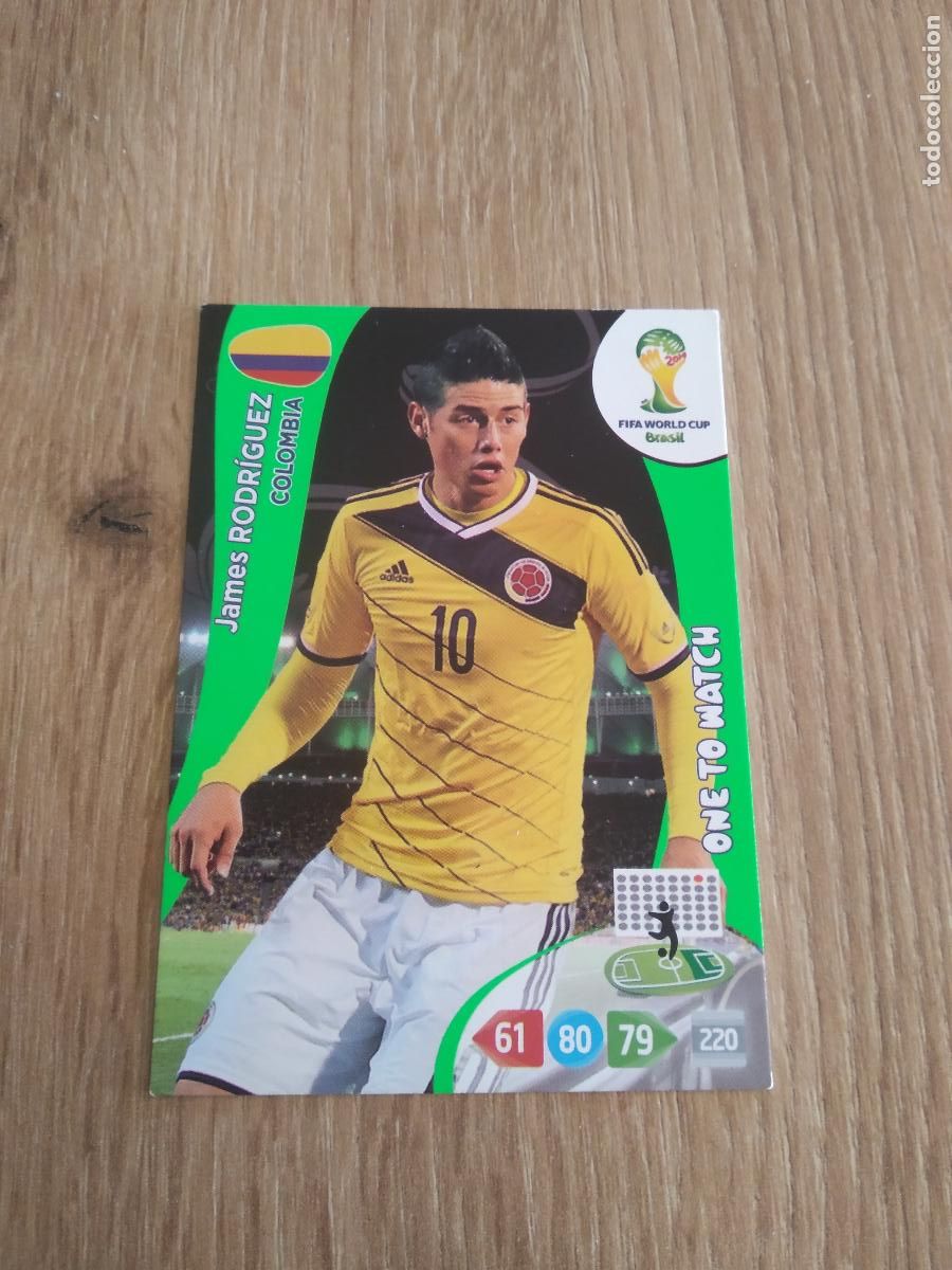 Cromos de F&uacute;tbol: JAMES RODRIGUEZ ROOKIE colombia CROMO FUTBOL PANINI ADRENALYN MUNDIAL 2014 WORLD CUP COPA DEL MUNDO