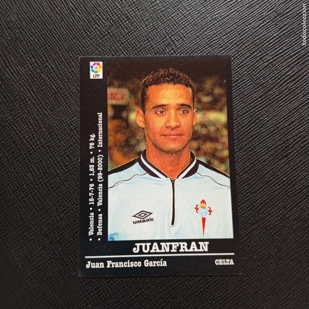 Cromos de F&uacute;tbol: 109 JUANFRAN CELTA PANINI 2000 2001 CROMO FUTBOL 00 01 LIGA - SIN PEGAR - A165 PG487