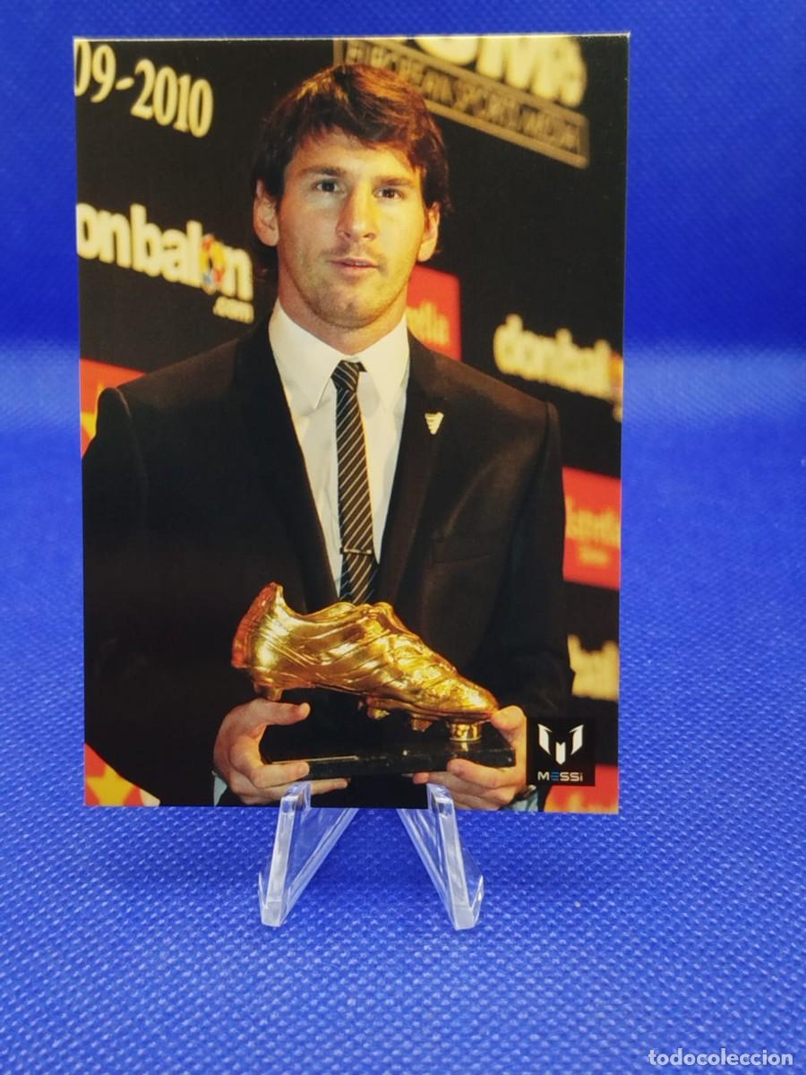 Cromos de F&uacute;tbol: #51 LIONEL MESSI 2013 ICONS OFFICIAL MESSI CARD COLECTION ARGENTINA BOTA ORO 2009/2010