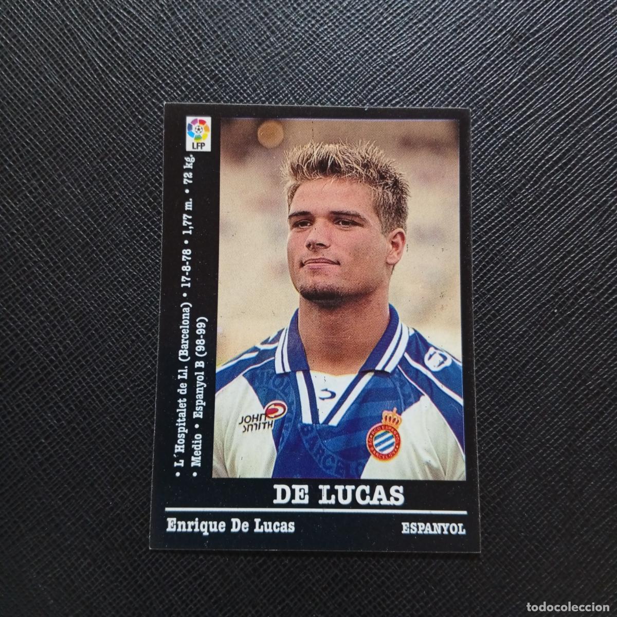 Cromos de F&uacute;tbol: 234 DE LUCAS ESPA&Ntilde;OL PANINI 2000 2001 CROMO FUTBOL 00 01 LIGA - SIN PEGAR - A165 PG496