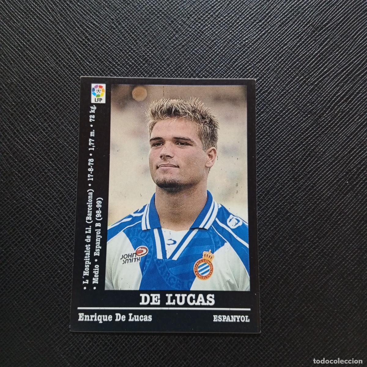 Cromos de F&uacute;tbol: 234 DE LUCAS ESPA&Ntilde;OL PANINI 2000 2001 CROMO FUTBOL 00 01 LIGA - SIN PEGAR - A165 PG496 B
